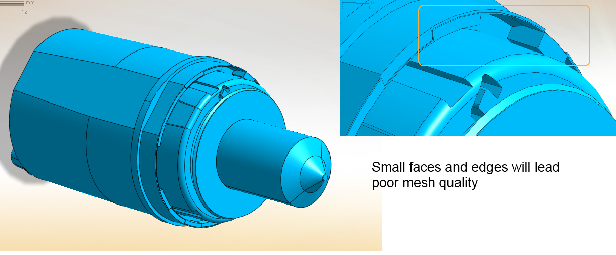 CAD part corresponding to the inner fluid domain