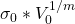 \sigma_{0}*V_{0}^{1/m}