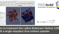 How to Implement the Lattice Boltzmann Method (LBM) with a single relaxation time collision operator