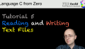 Tutorial 5 Reading and Writing to Files – Language C from Zero