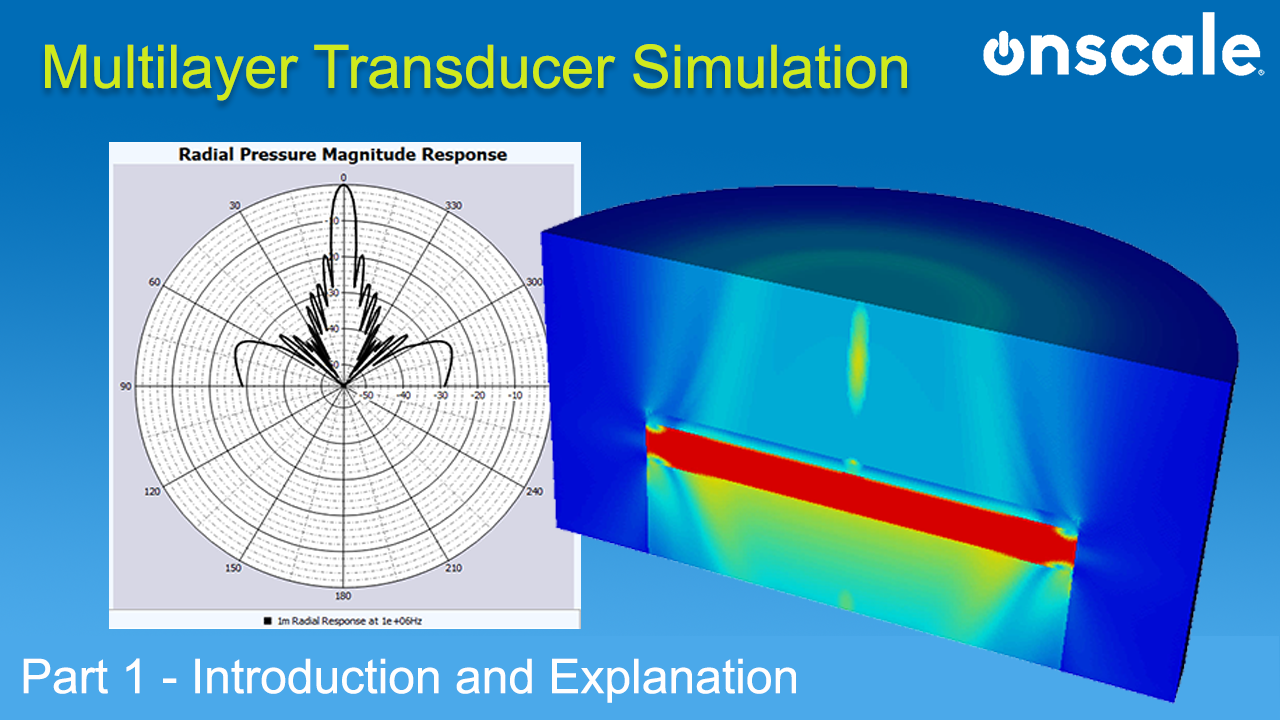 Multi layer transducer FEA simulation OnScale